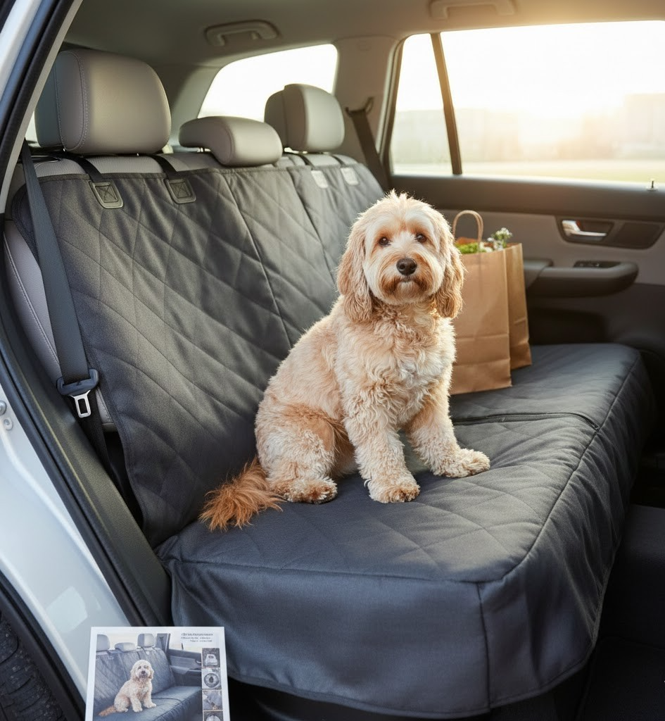 Edition Autoschondecke 145x165cm Schwarz Waschbar Kofferraum Schutz